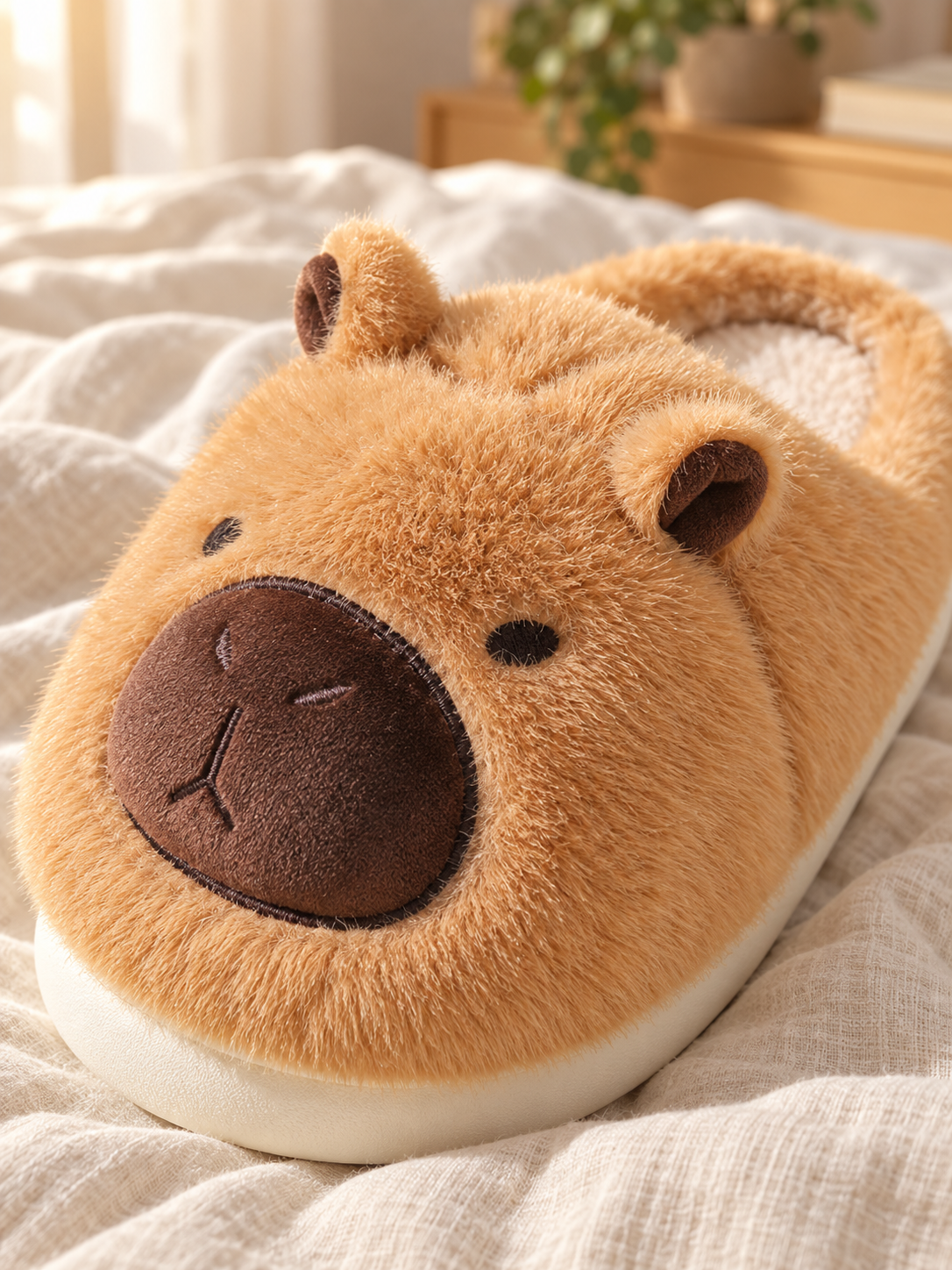 Colette — Capybara plush slippers