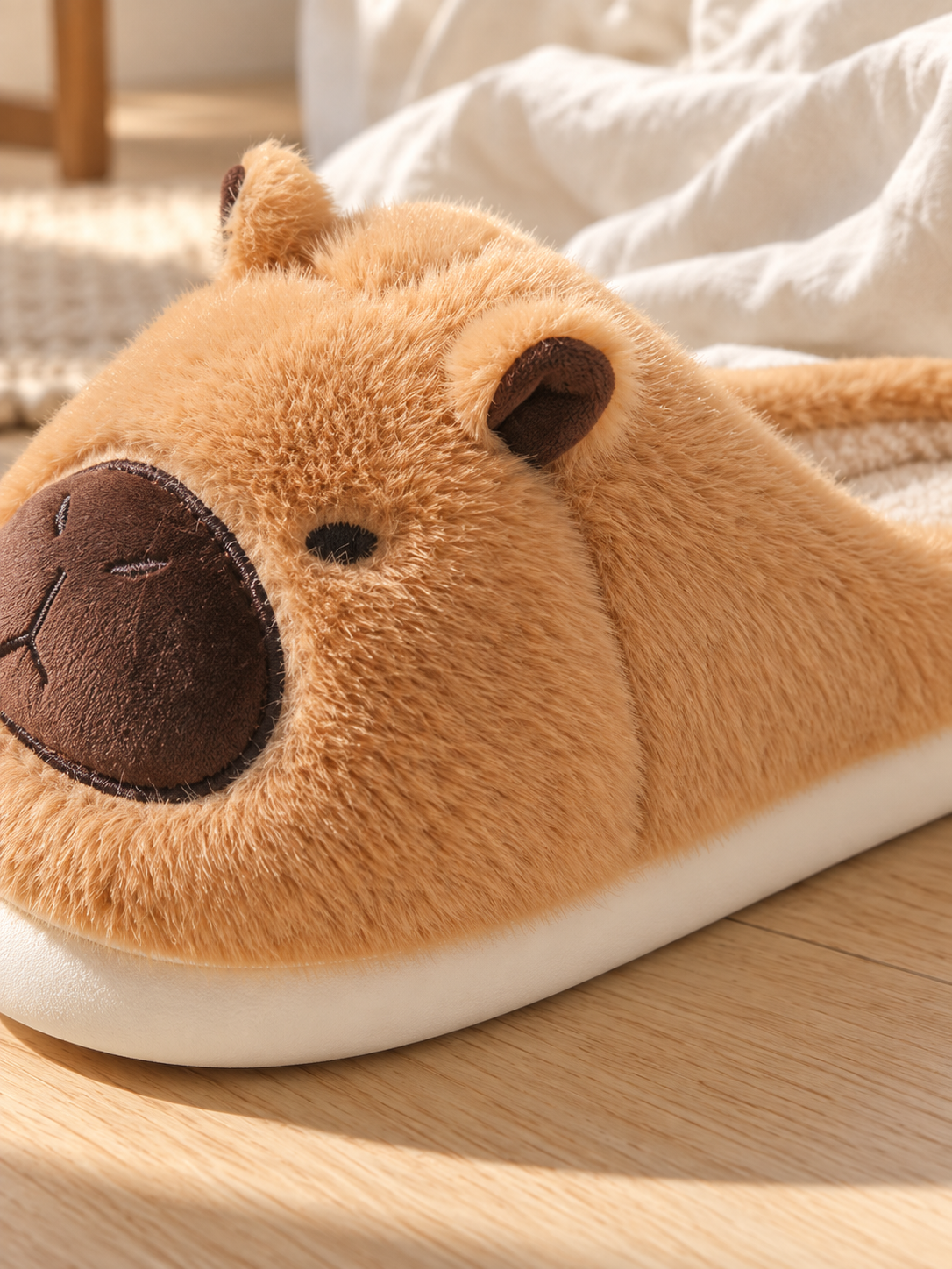 Colette — Capybara plush slippers