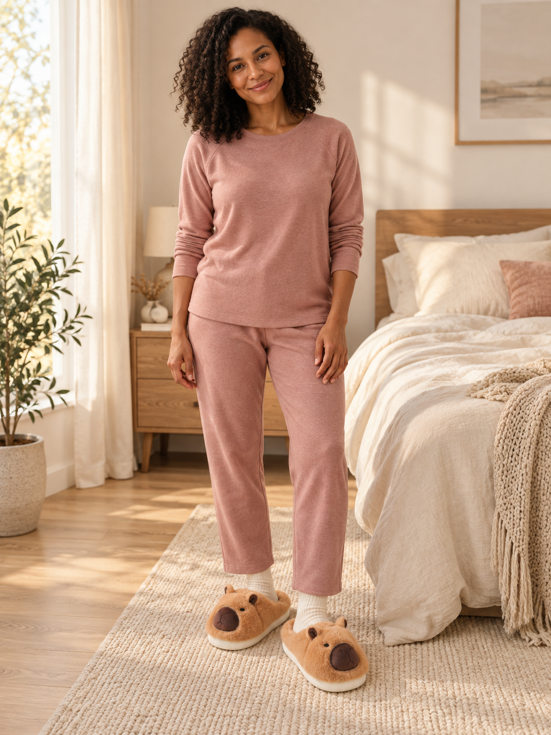 Colette — Capybara plush slippers