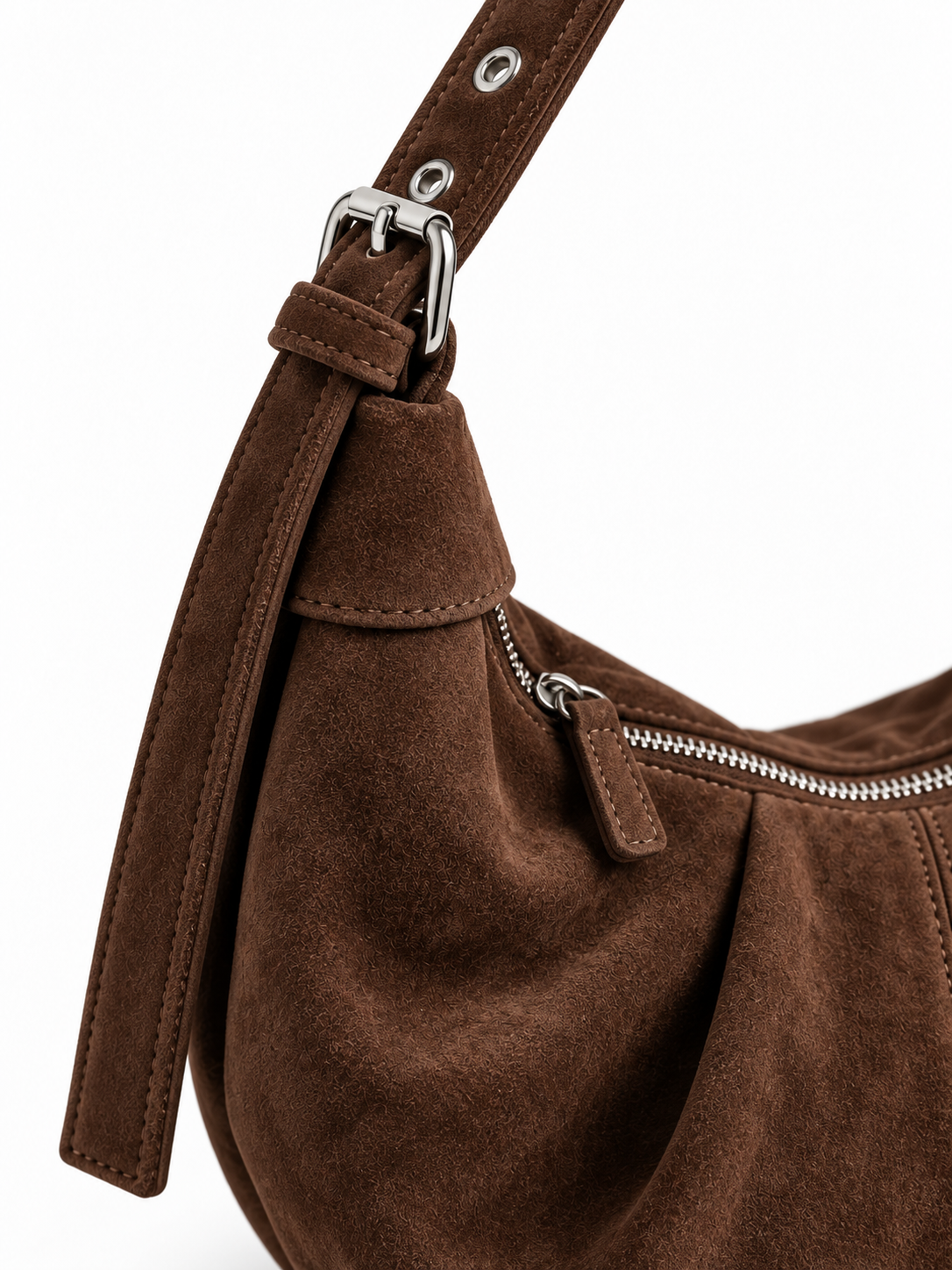 Sac porté épaule en daim — Suzanne