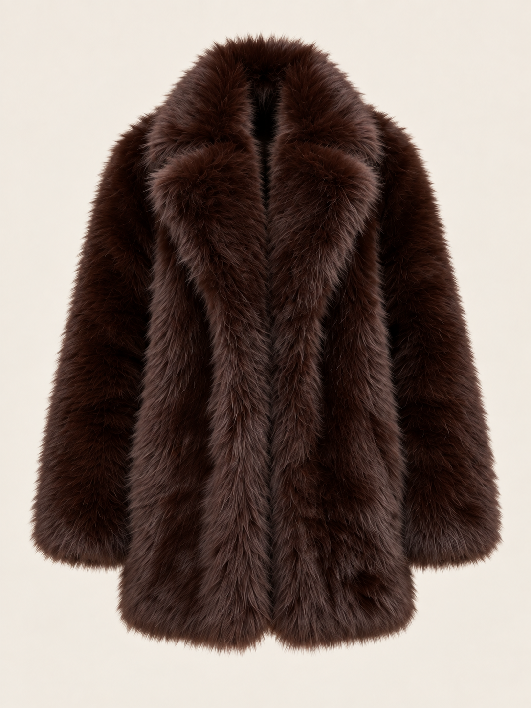 Léontine — Faux fur coat with large collar