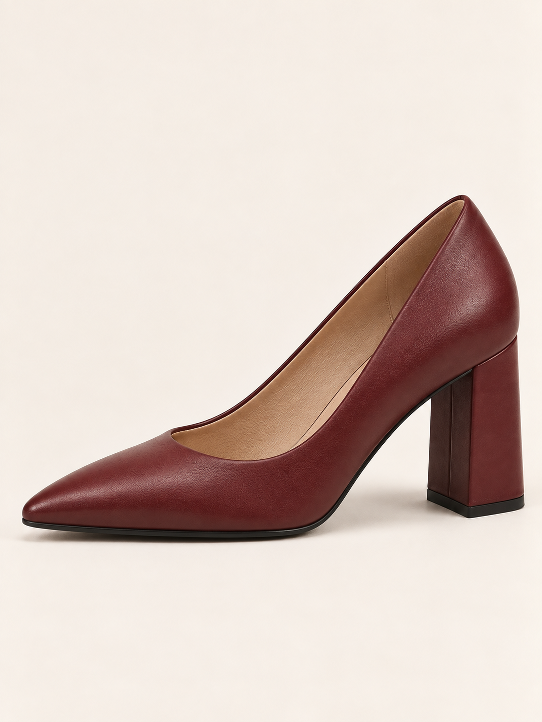 Escarpins Clotilde bordeaux — vue de profil