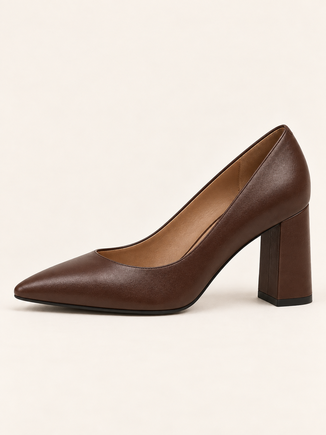 Escarpins Clotilde marron — vue de profil