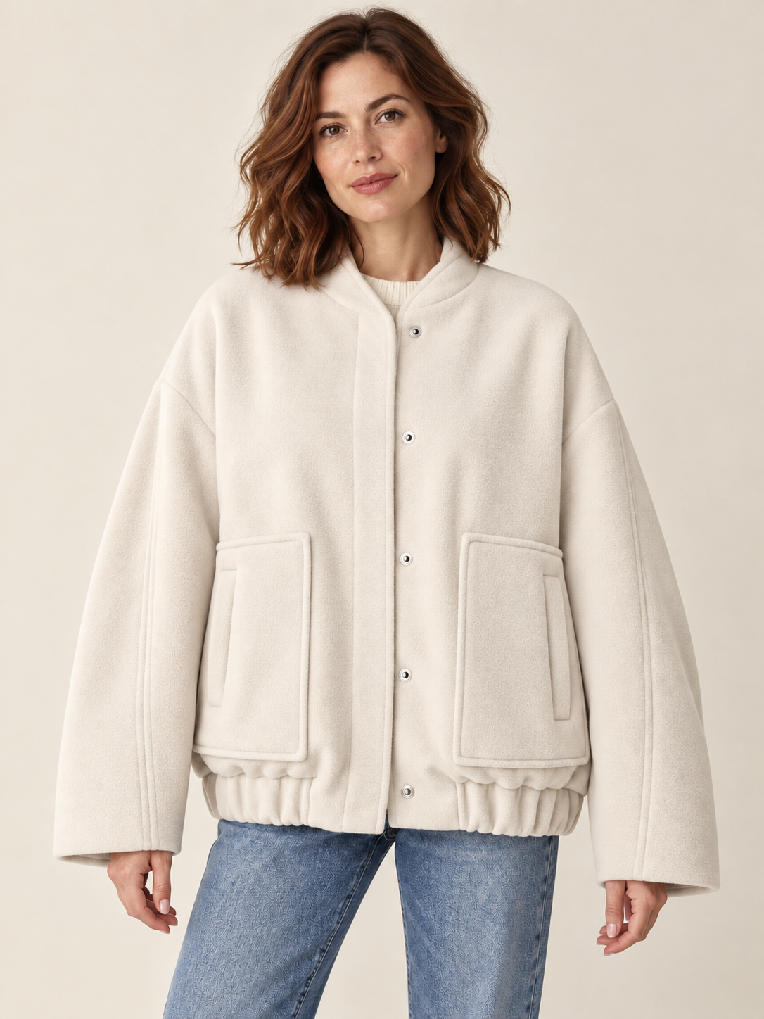 Giacca ampia effetto pile — Bertille
