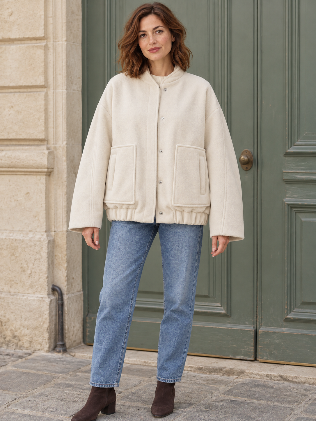 Giacca ampia effetto pile — Bertille