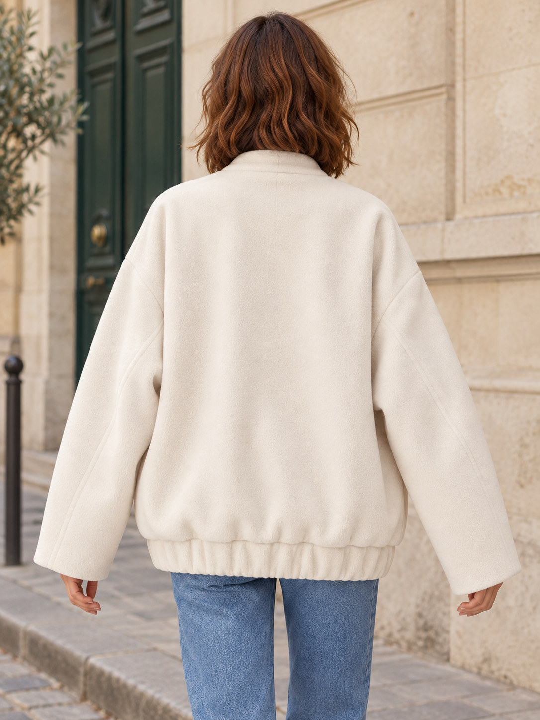 Giacca ampia effetto pile — Bertille