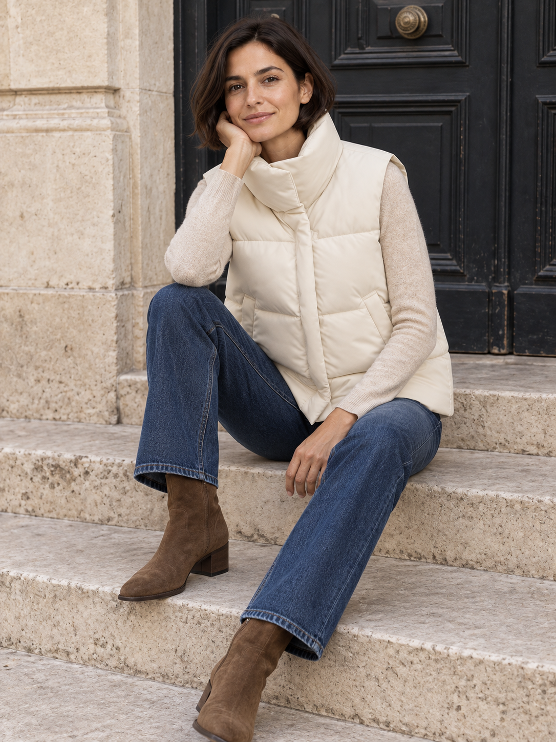 Piumino smanicato impermeabile — Garance
