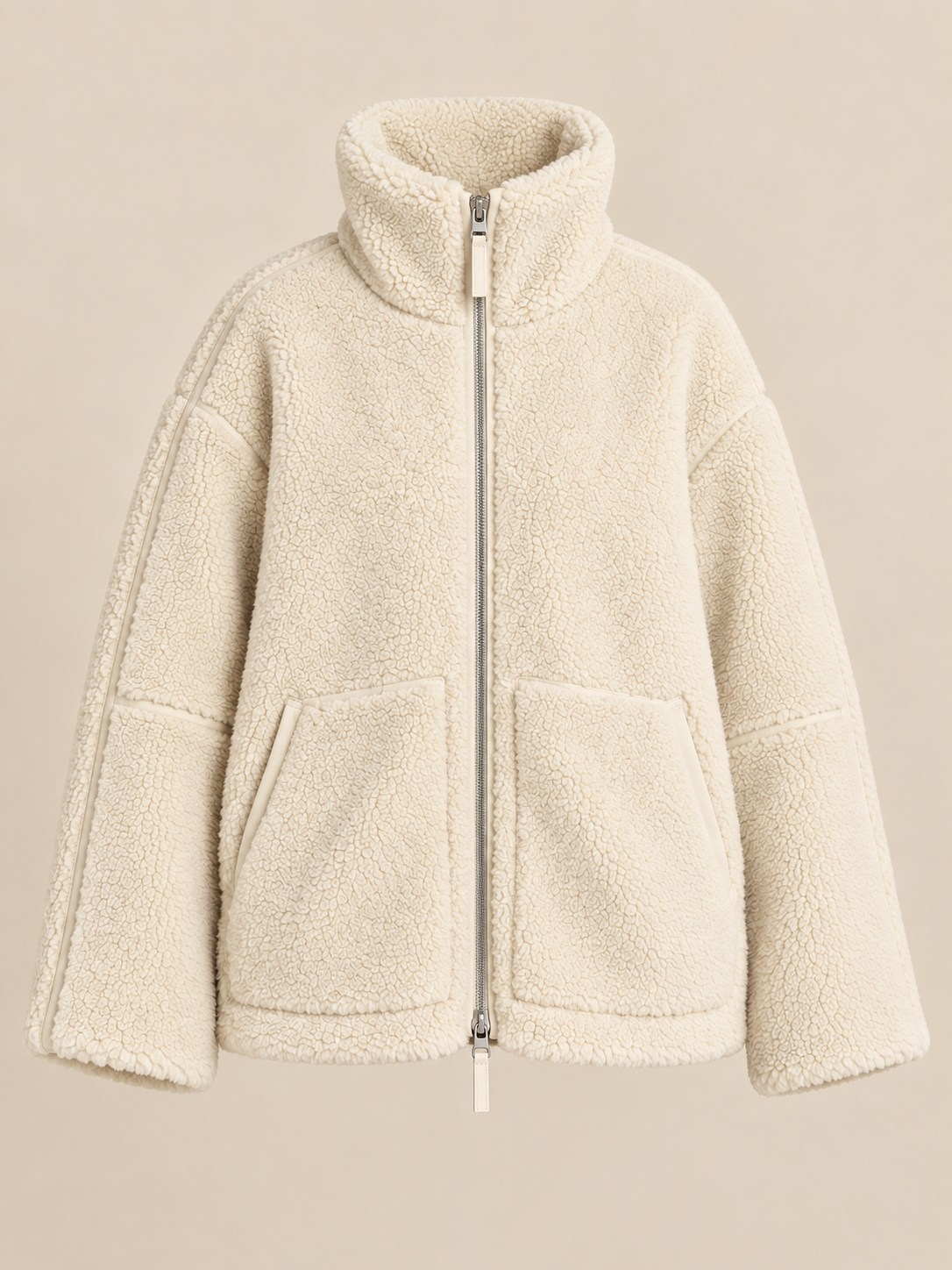 Veste teddy zippée à col montant — Octavie