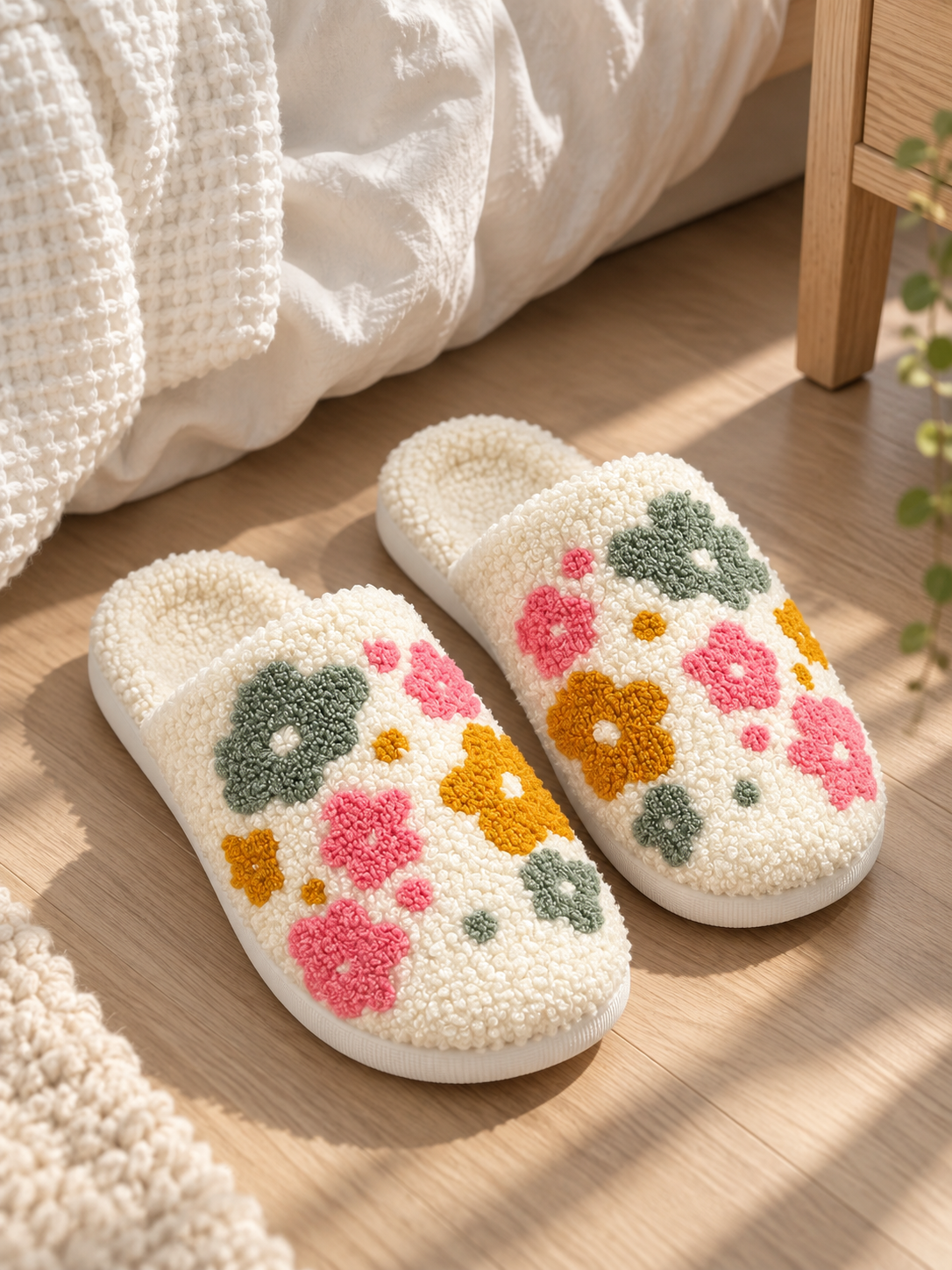 Chaussons bouclés à fleurs — Flore