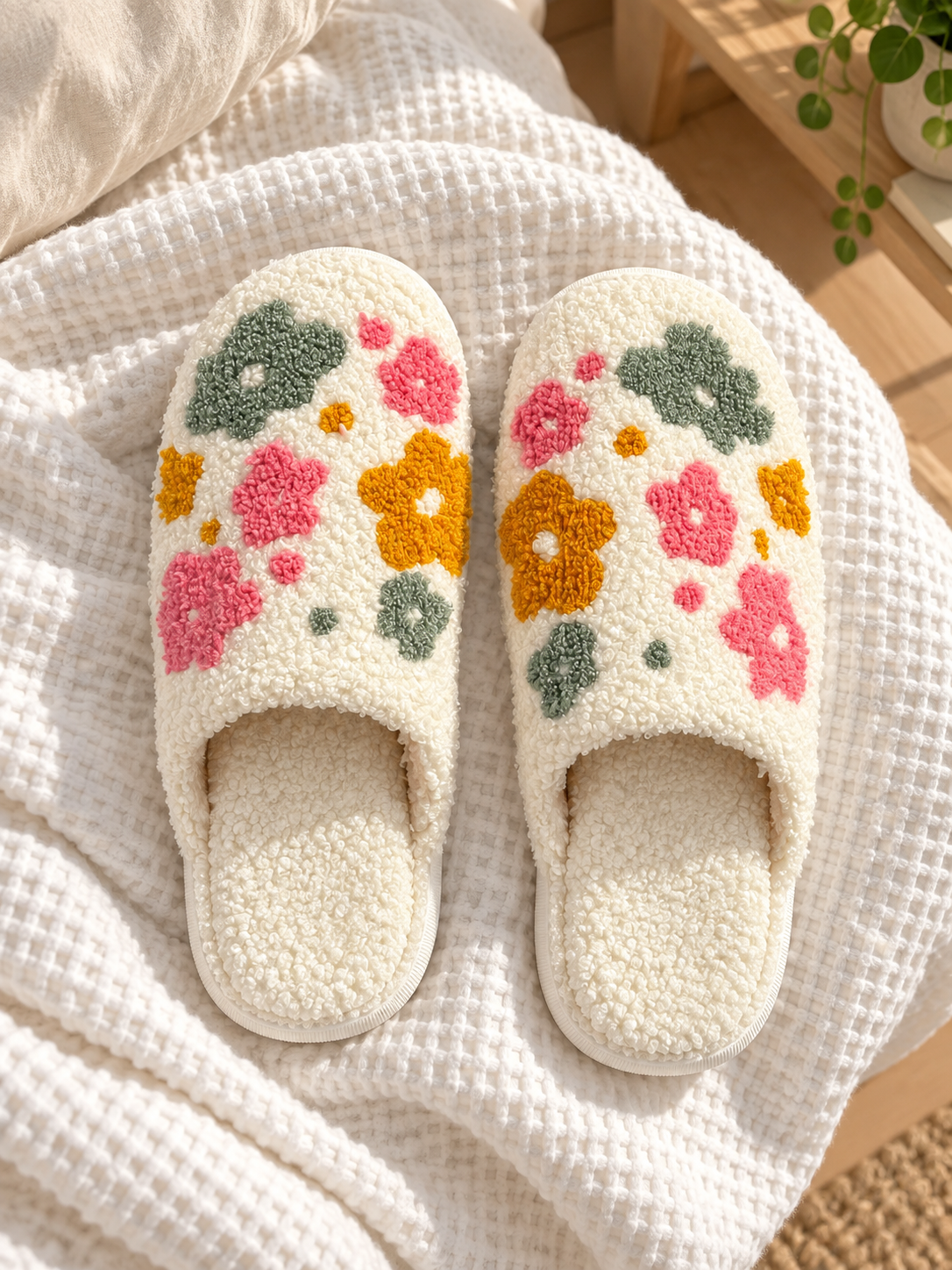 Chaussons bouclés à fleurs — Flore