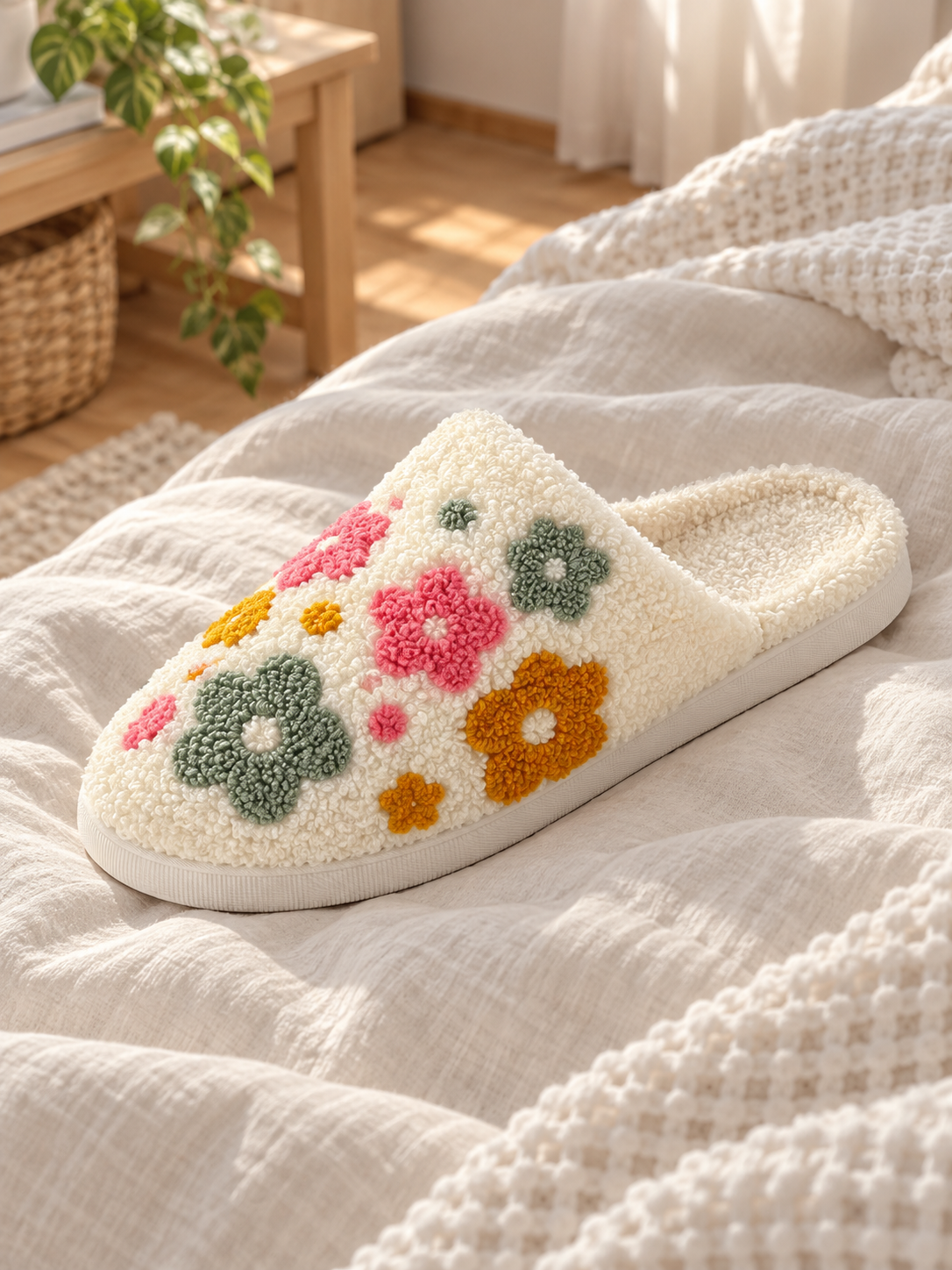 Chaussons bouclés à fleurs — Flore