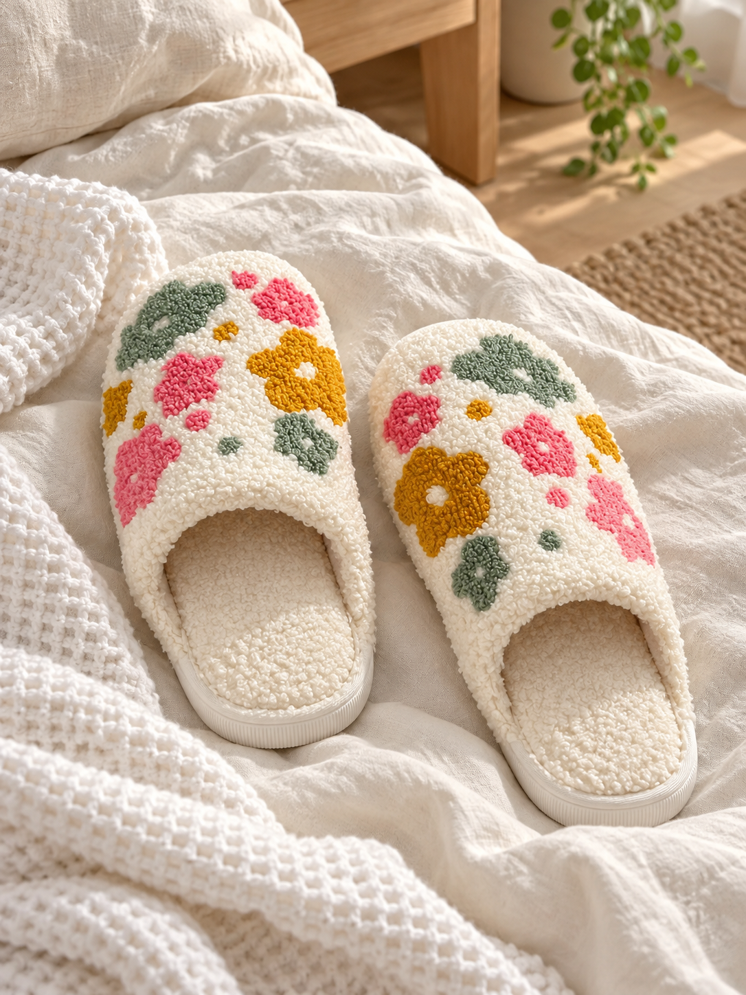 Chaussons bouclés à fleurs — Flore