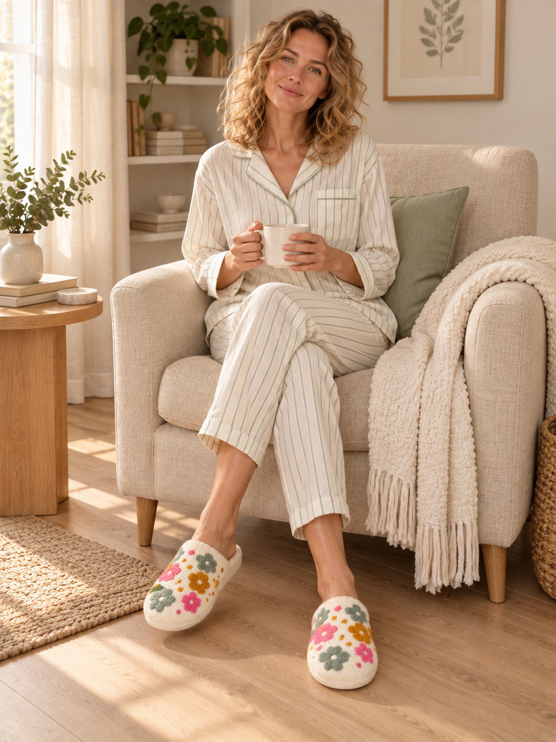 Chaussons bouclés à fleurs — Flore