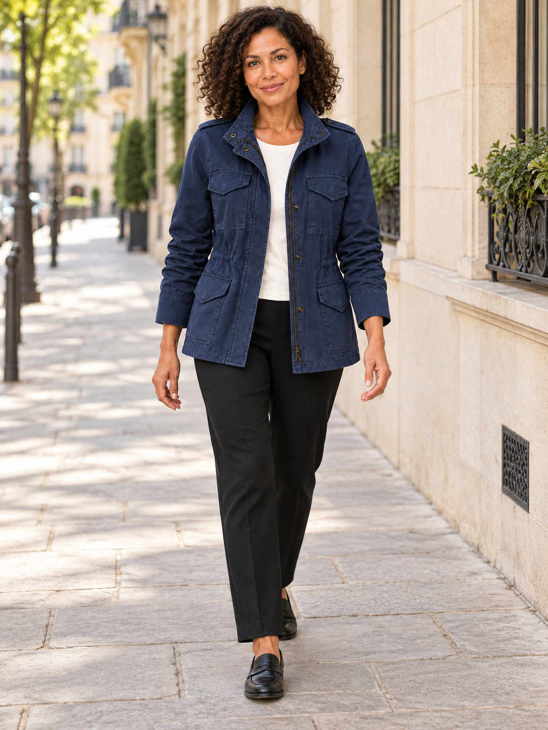 Gaëlle — Bleu marine — Silhouette dans Paris