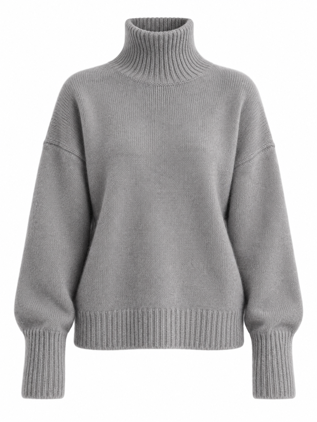 Pull en laine à col montant et poignets longs — Louise