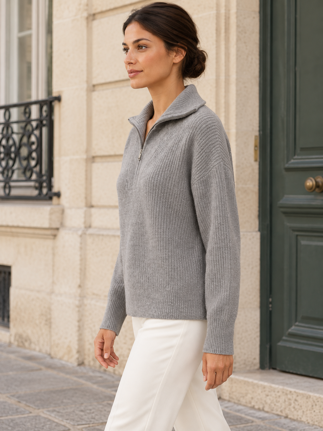 Pull en laine à col camionneur — Jeanne