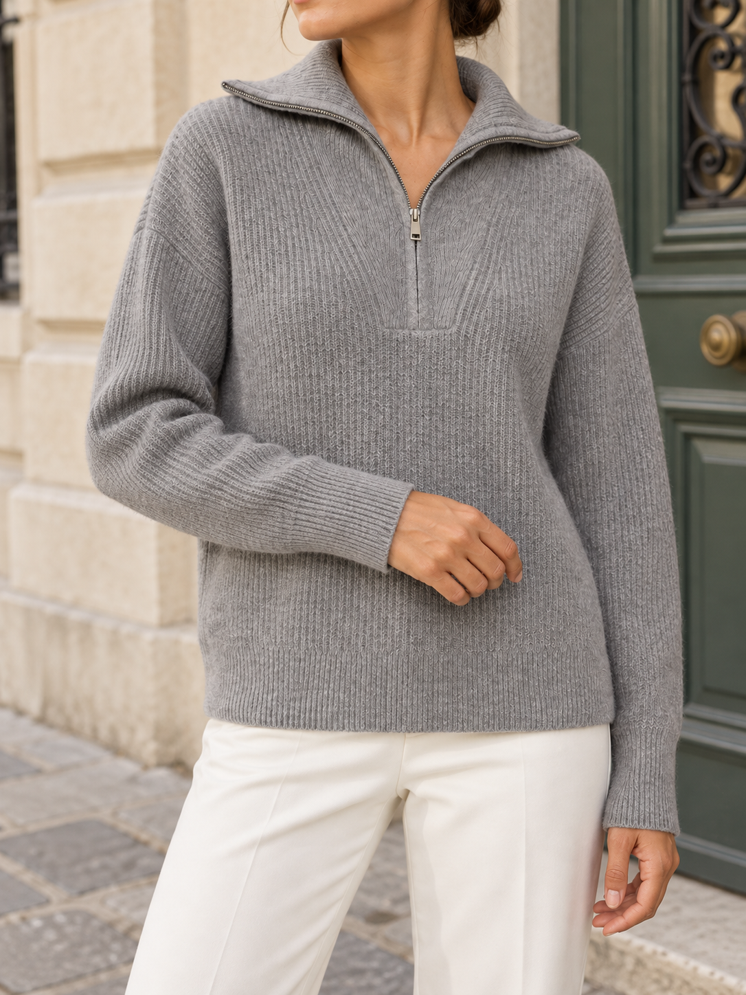Pull en laine à col camionneur — Jeanne