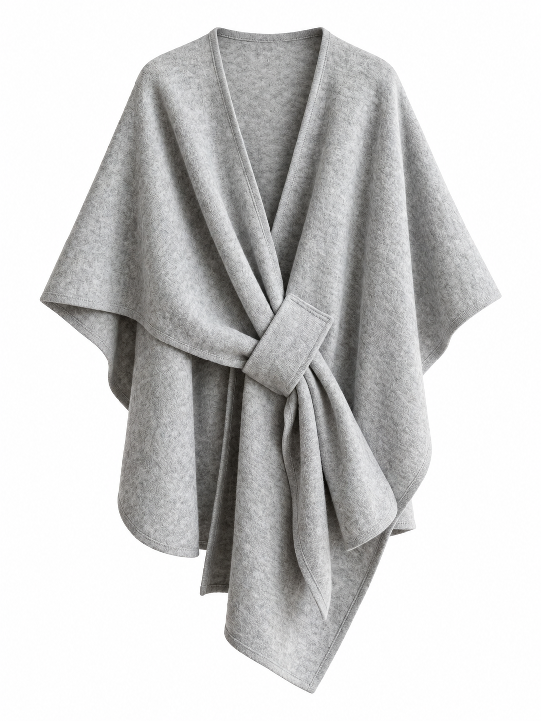 Poncho-châle en coton à passant — Agathe