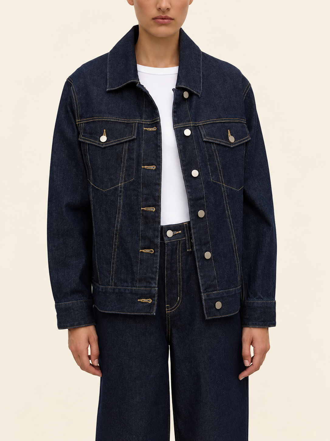 Veste en jean oversize indigo — Marianne