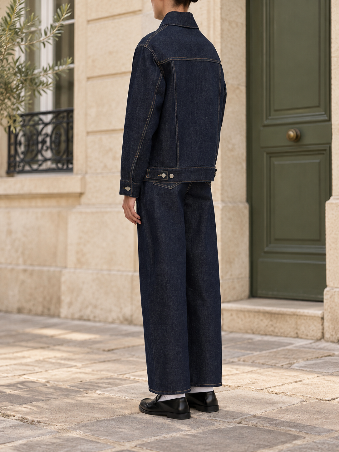 Veste en jean oversize indigo — Marianne