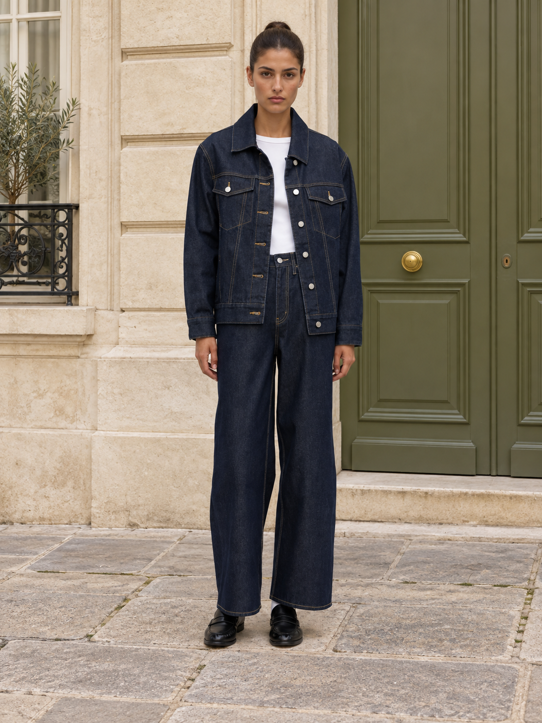 Veste en jean oversize indigo — Marianne