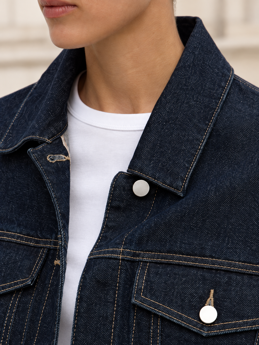 Veste en jean oversize indigo — Marianne