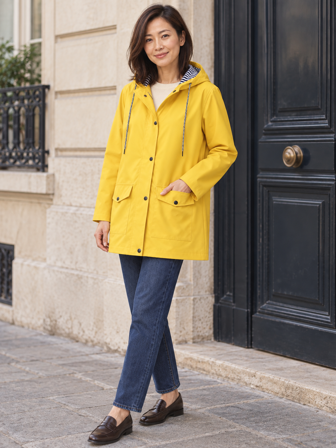 Aliénor — Lined hooded waterproof jacket