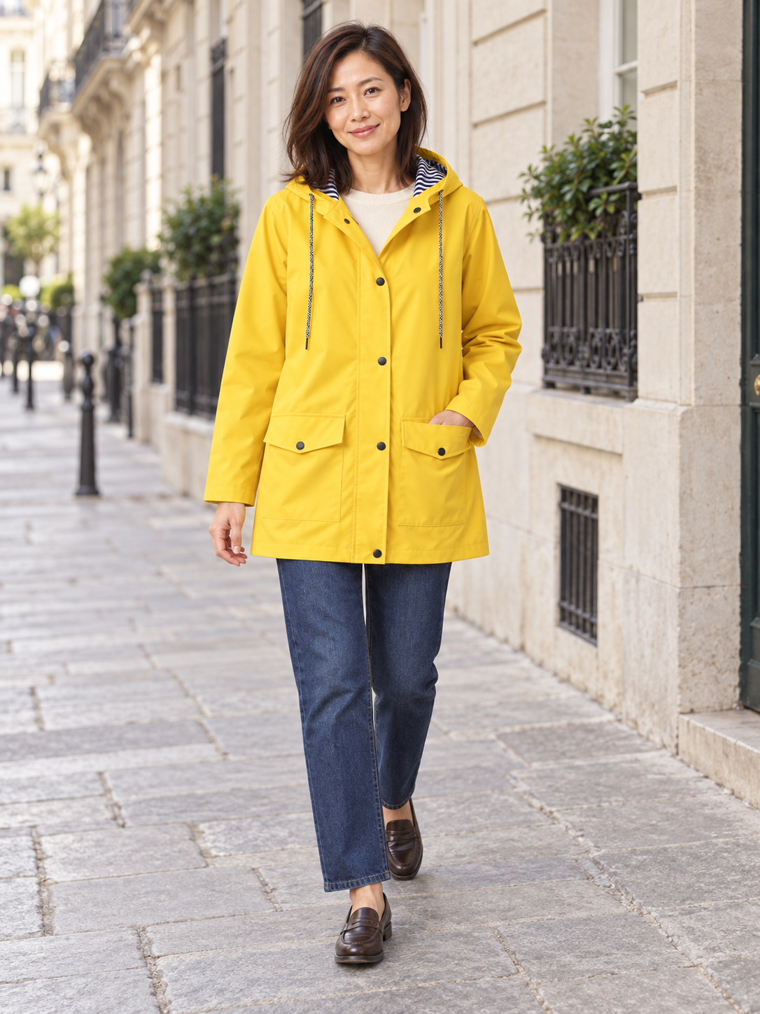 Aliénor — Lined hooded waterproof jacket