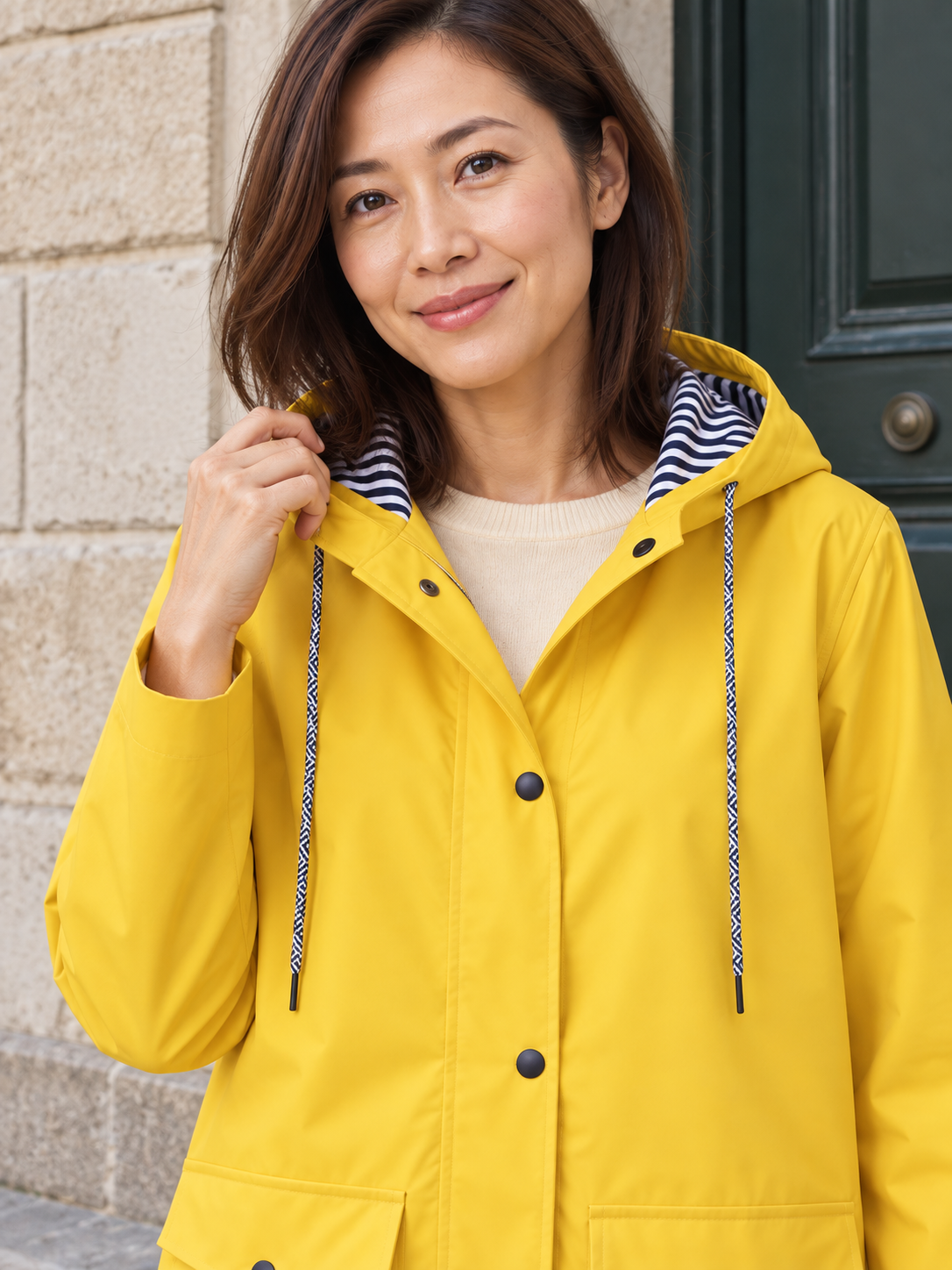 Aliénor — Lined hooded waterproof jacket