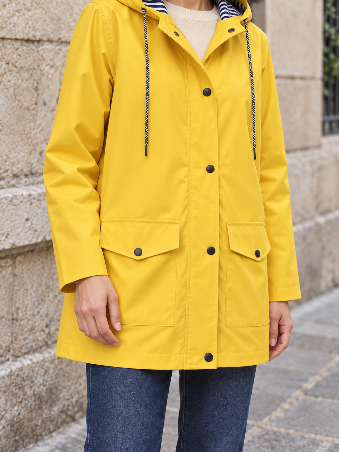 Aliénor — Lined hooded waterproof jacket