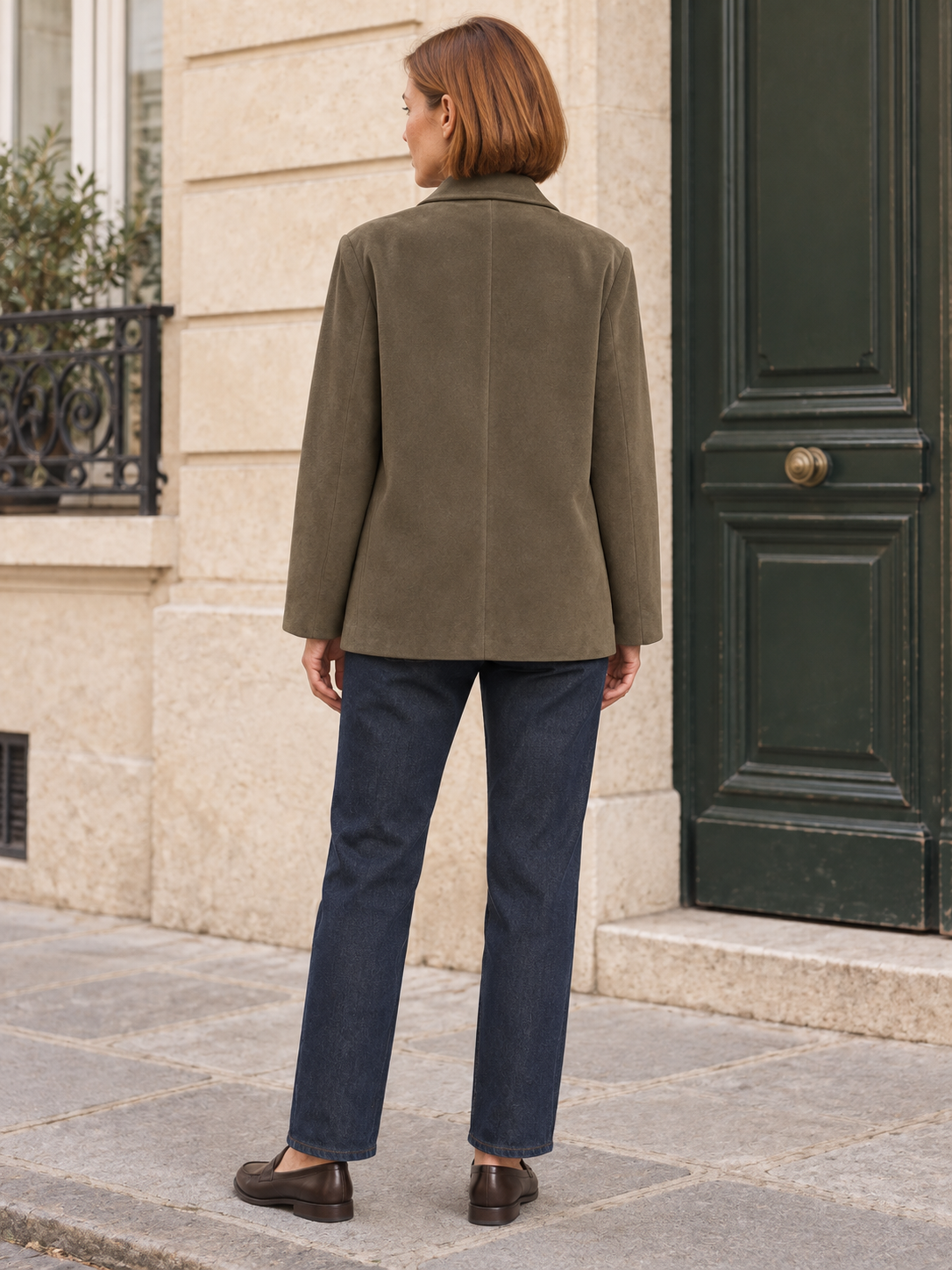 Veste en suédine à trois boutons — Mathilde