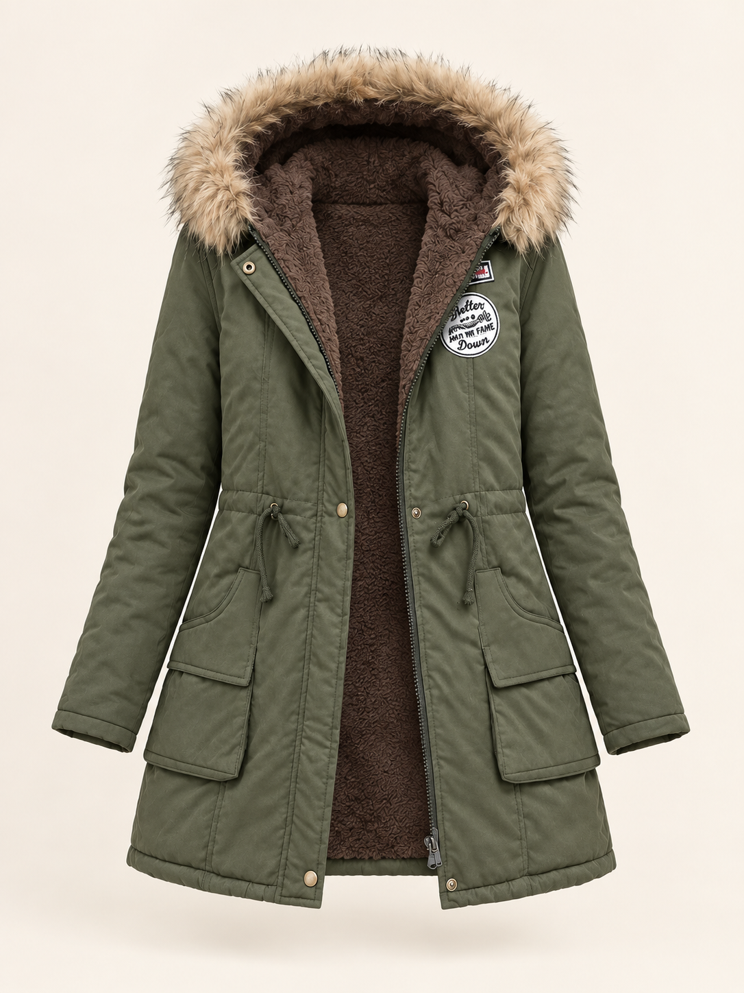 Parka con cappuccio e fodera in pile — Éloïse