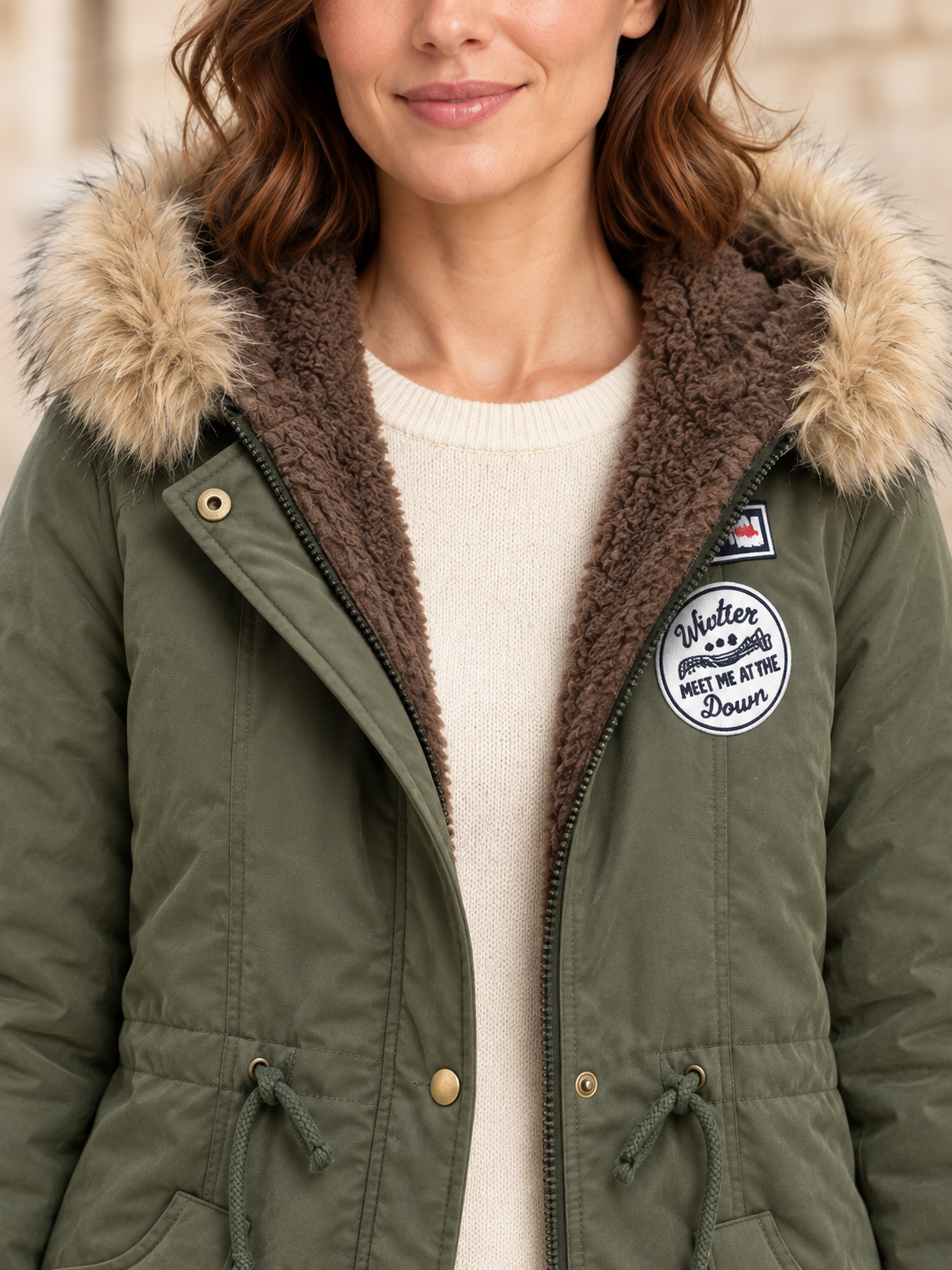 Parka con cappuccio e fodera in pile — Éloïse