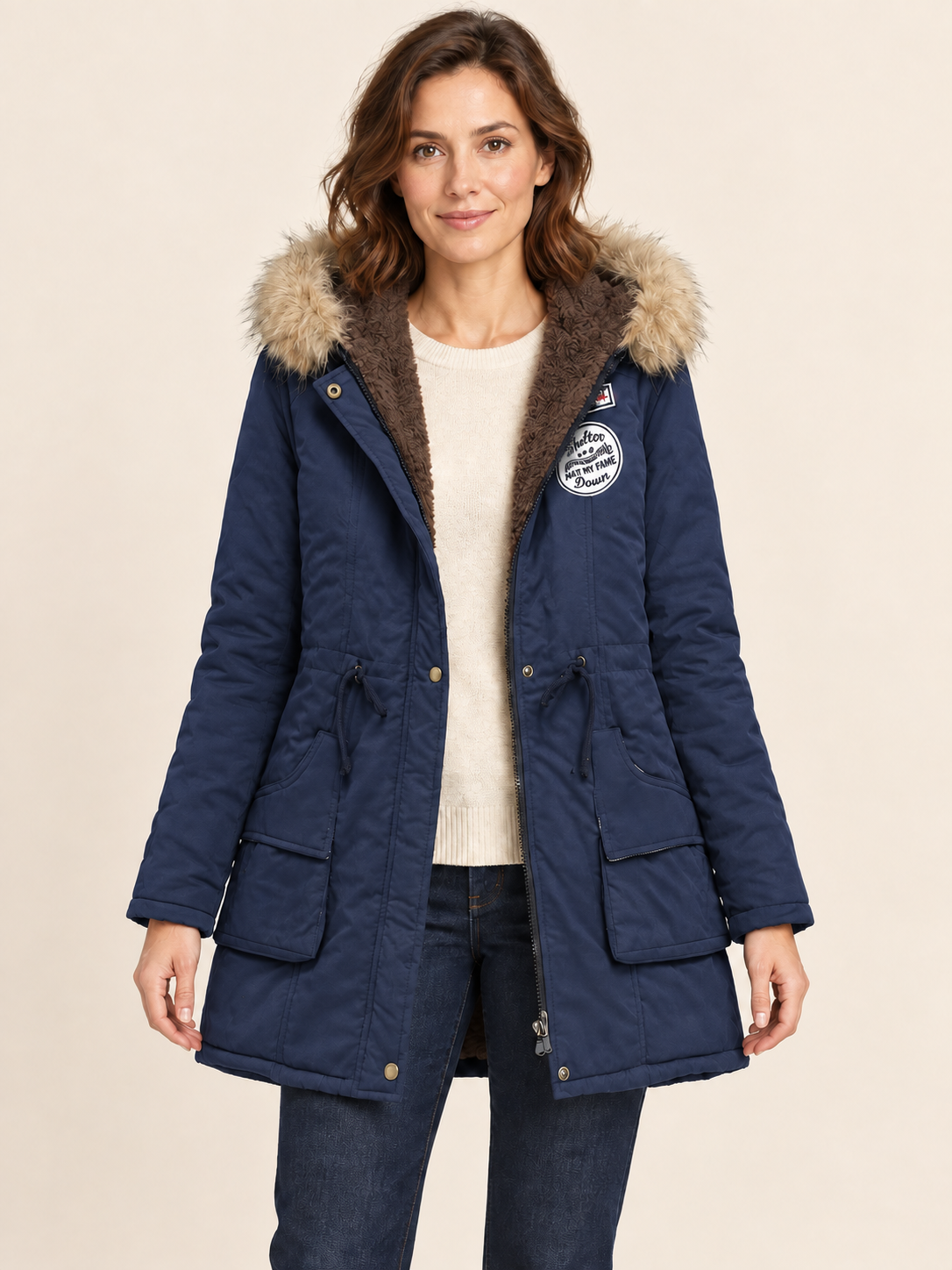 Parka con cappuccio e fodera in pile — Éloïse