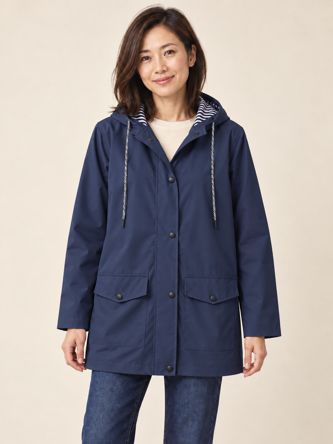 Aliénor — Lined hooded waterproof jacket