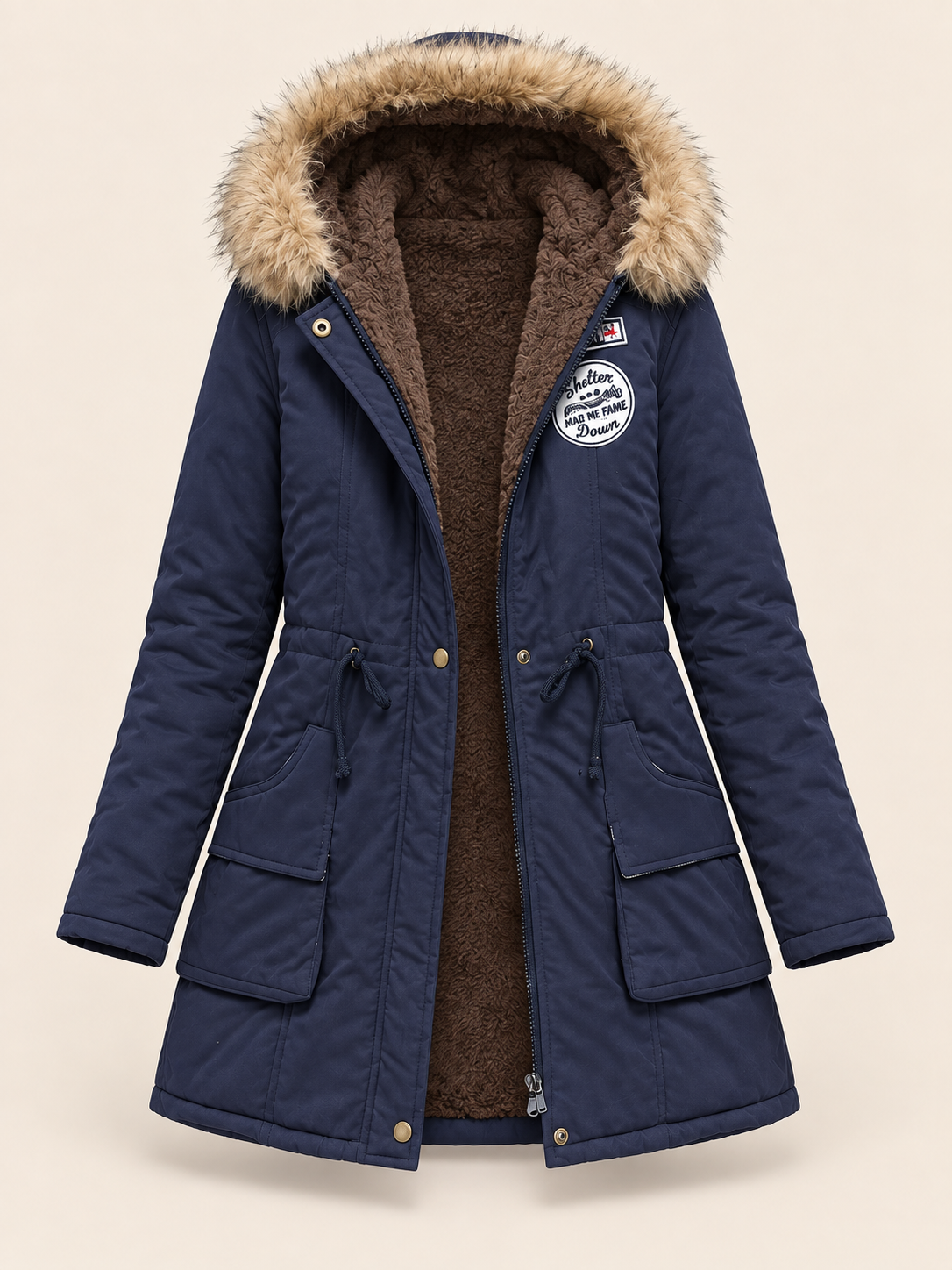 Parka con cappuccio e fodera in pile — Éloïse