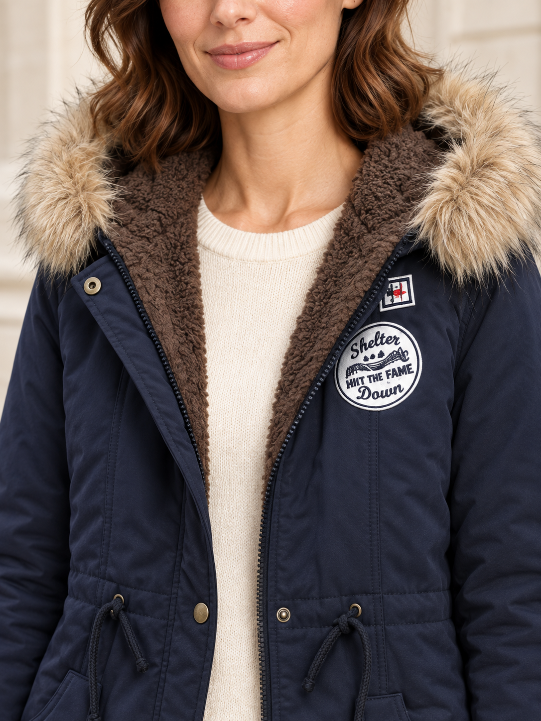 Parka con cappuccio e fodera in pile — Éloïse