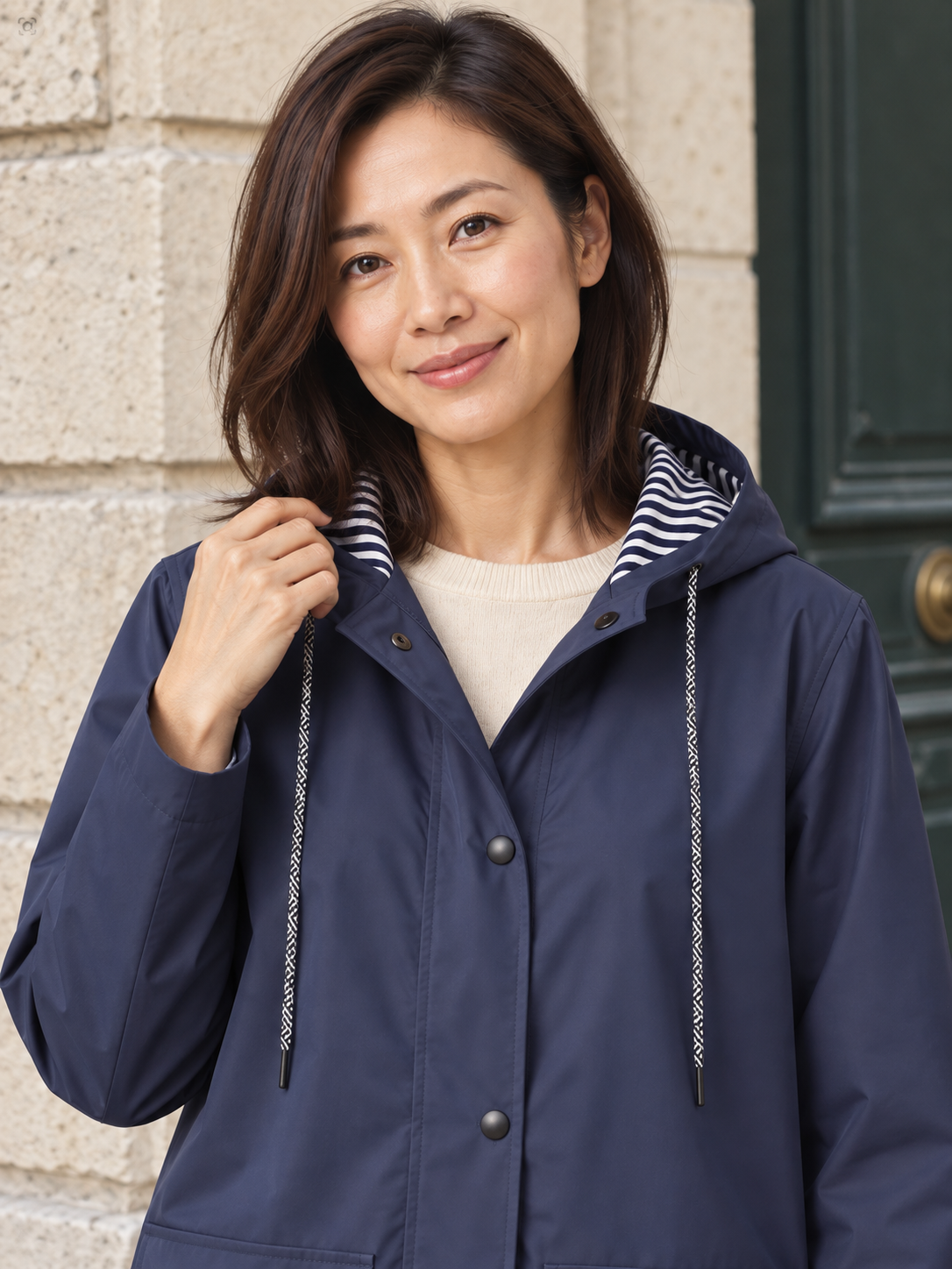 Aliénor — Lined hooded waterproof jacket