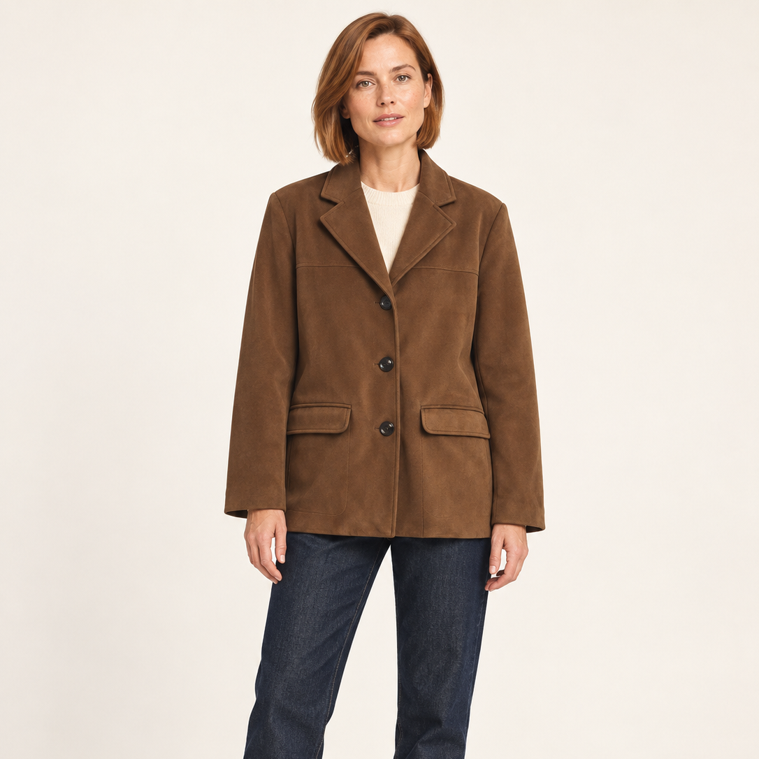Veste en suédine à trois boutons — Mathilde