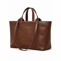 Cabas en cuir à double porté — Claudine
