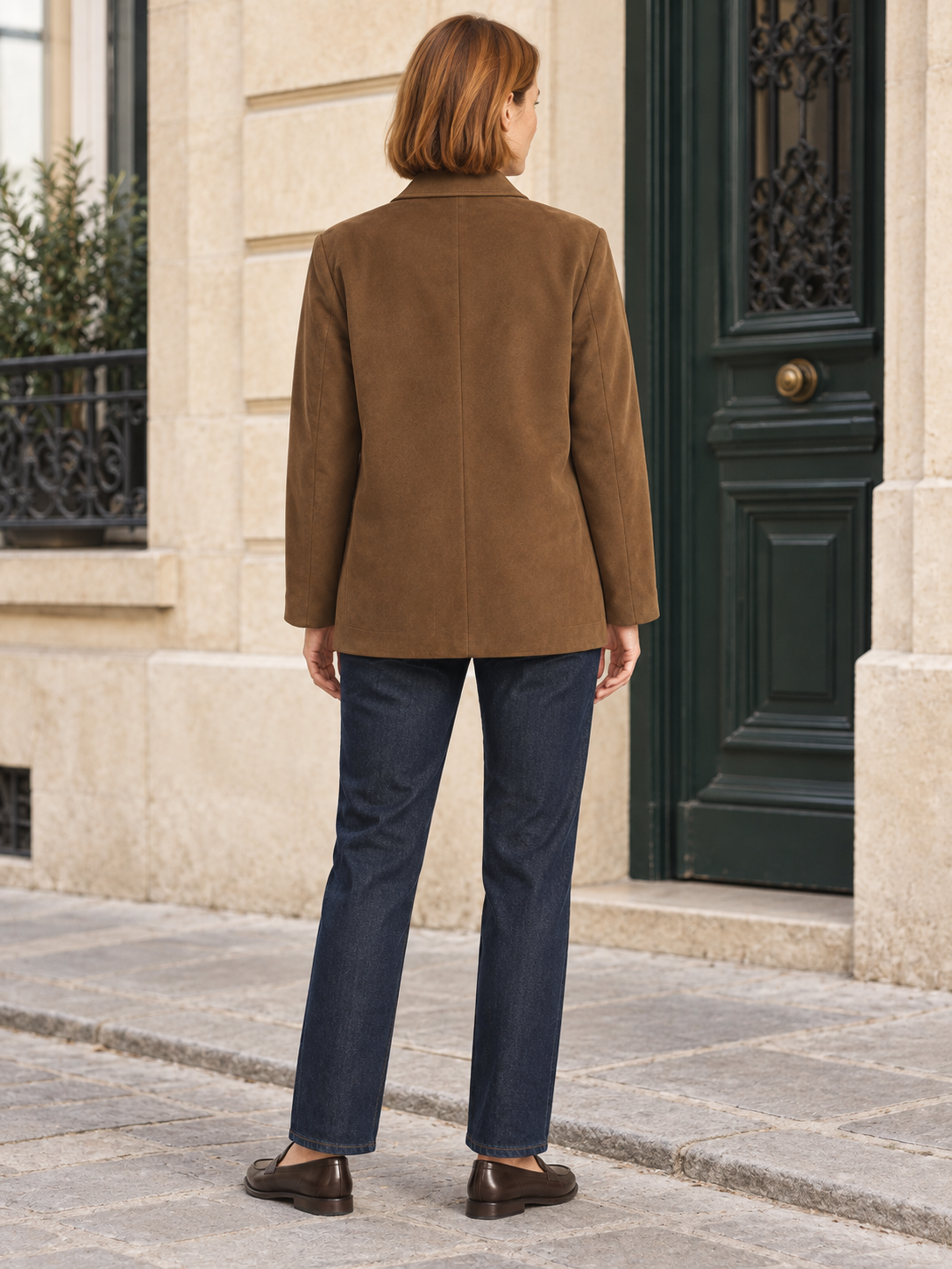 Veste en suédine à trois boutons — Mathilde