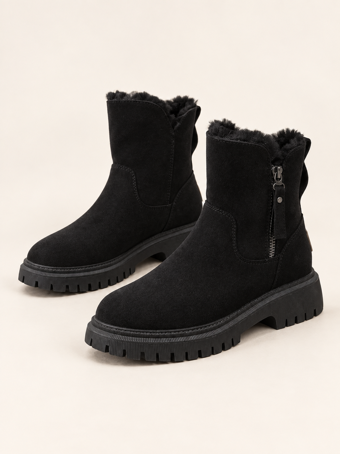 Noémie — Soft-lined faux suede ankle boots