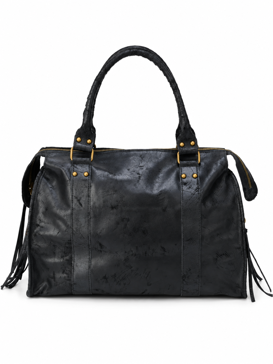 Margot — Leather bowling bag with gold-tone accents