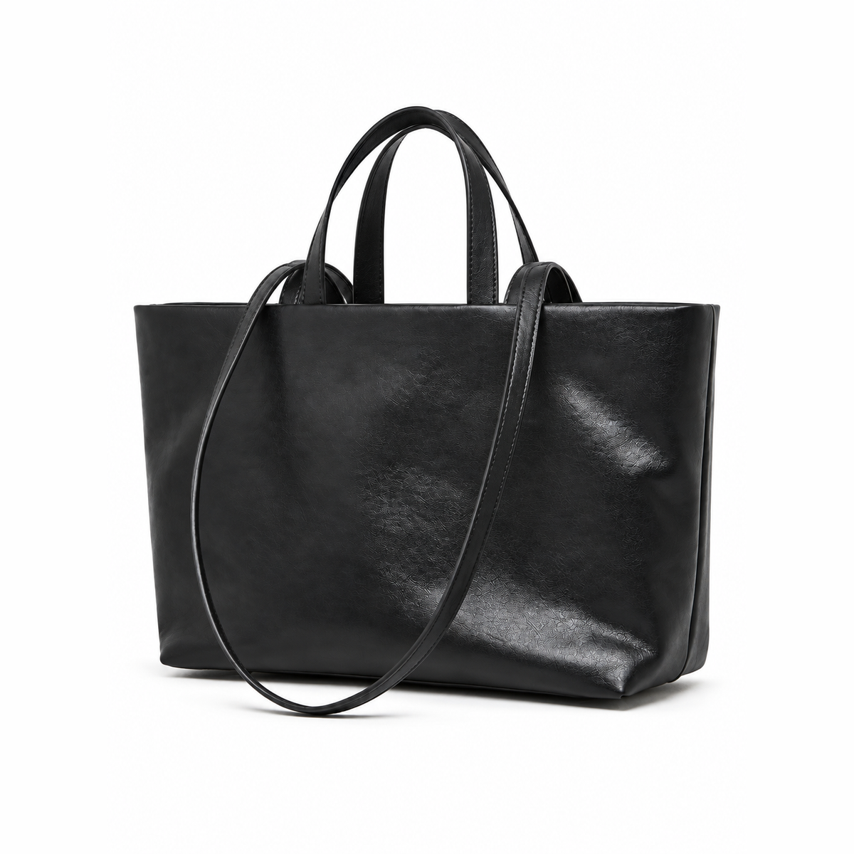 Borsa tote in pelle da portare a mano o a spalla — Claudine