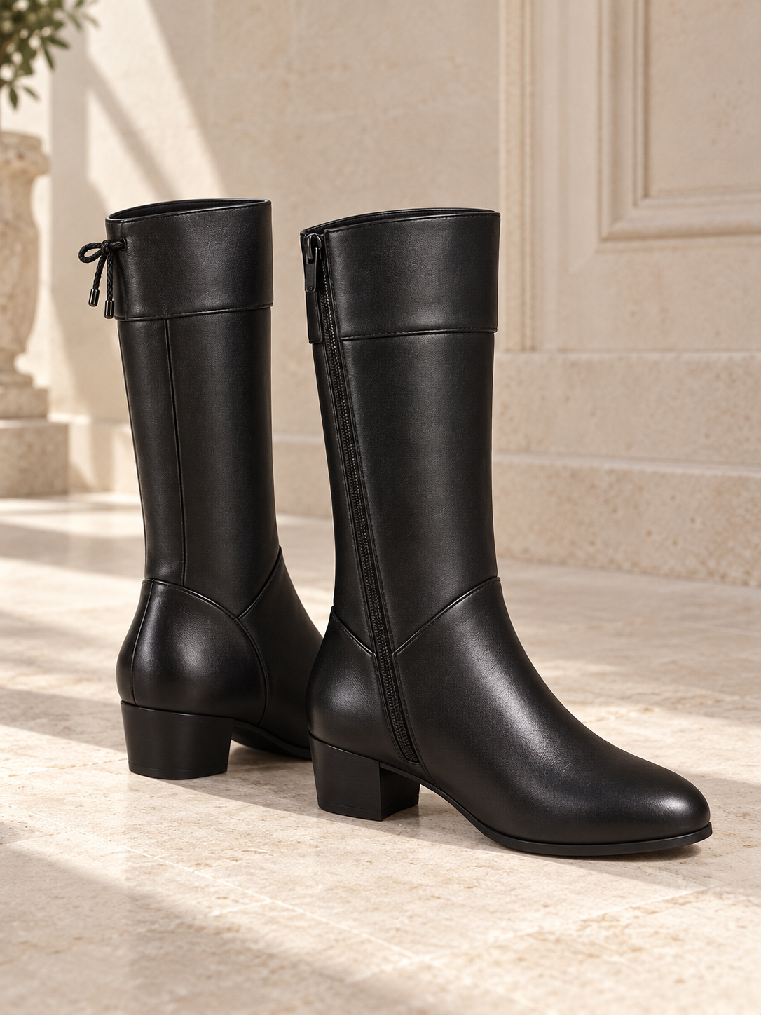Sidonie — Low-heeled leather boots