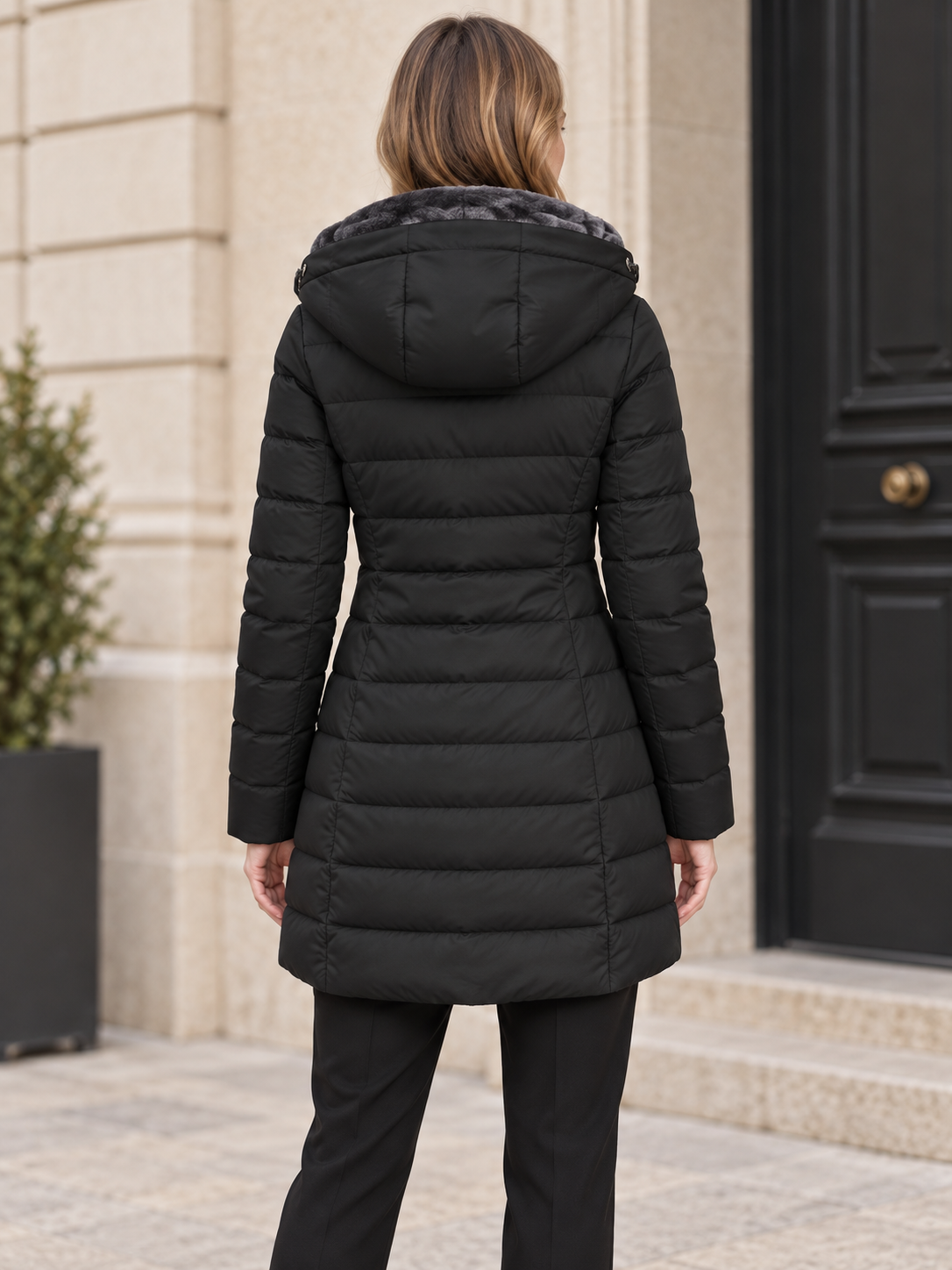 Parka impermeabile con cappuccio foderato — Eugénie