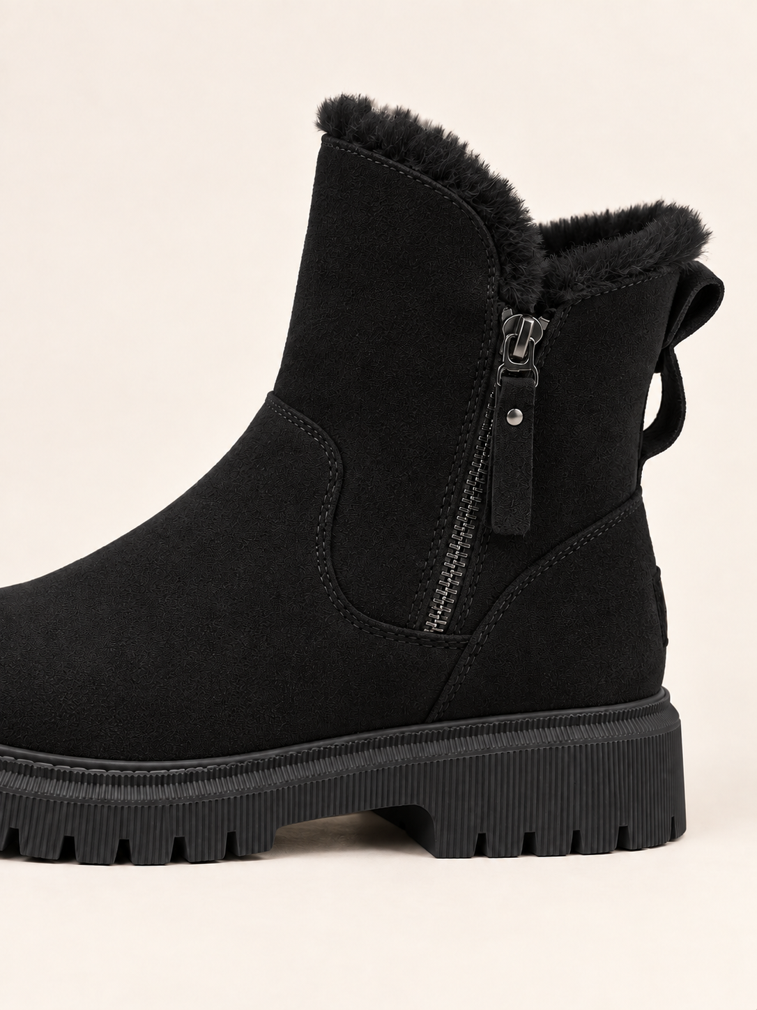 Noémie — Soft-lined faux suede ankle boots