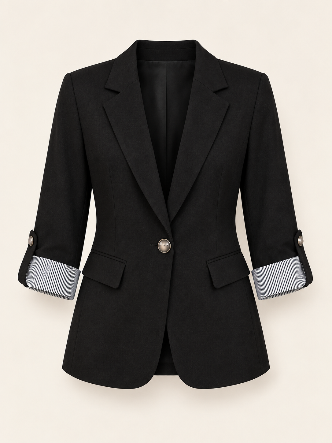 Blazer in lana con revers a righe — Diane