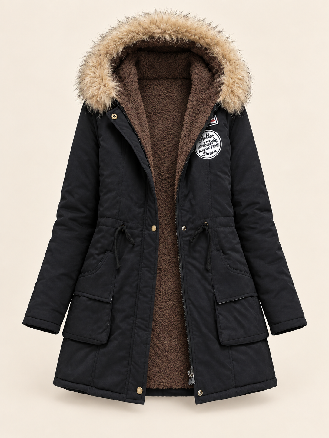 Parka con cappuccio e fodera in pile — Éloïse