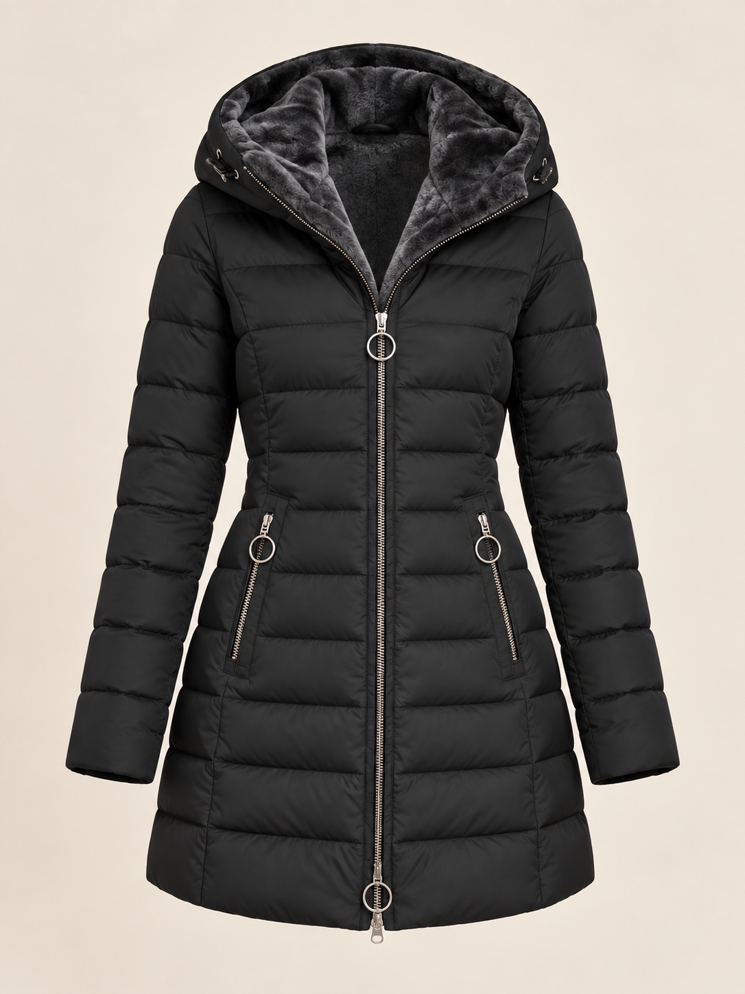 Parka impermeabile con cappuccio foderato — Eugénie